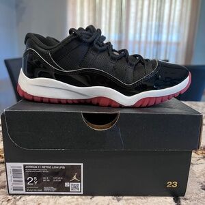 JORDAN 11 RETRO LOW GS 'BRED' size 2 1/2
